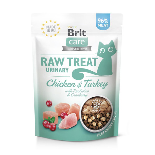 Ласощі Brit Raw Treat Urinary для стерилізованих котів, з куркою та лососем, 40 г