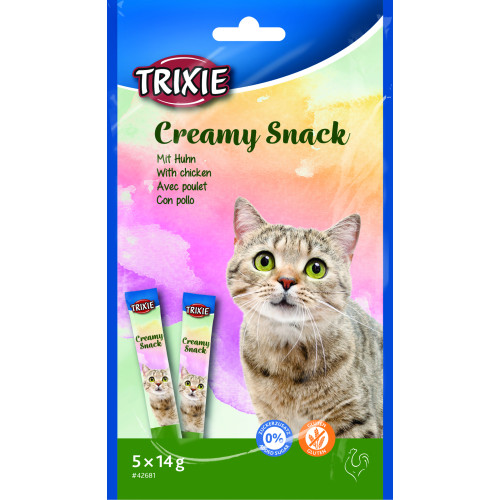 Кремовое лакомство для кошек Trixie Creamy Snack курица, 5х14 г