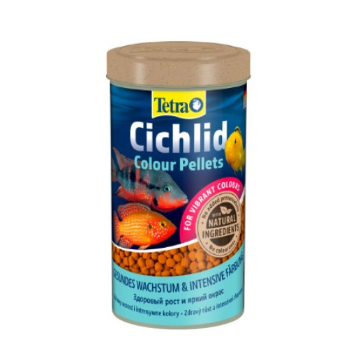 Корм для аквариумных рыб Tetra Cichlid Colour Pellets в гранулах для цвета 500 мл (165 г)