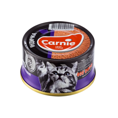 Вологий корм для кошенят Carnie Паштет м'ясний, з індичкою, 90 г