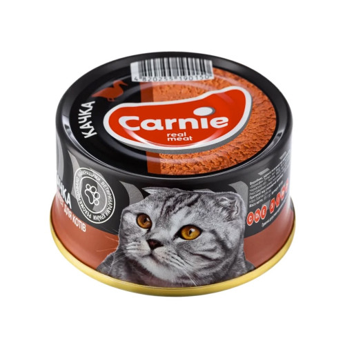 Вологий корм для котів Carnie Паштет м'ясний з качкою 90 г.