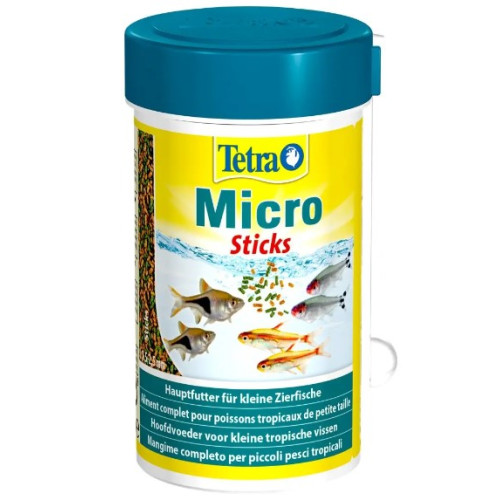 Сухой корм Tetra "Micro Sticks" для мелких аквариумных рыб, в виде палочек, 100 мл