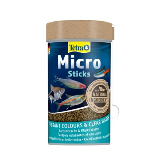 Сухий корм Tetra "Micro Sticks" для дрібних акваріумних риб, у вигляді паличок, 100 мл