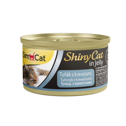 Вологий корм для кішок Gimpet ShinyCat з тунцем та креветками 70 г