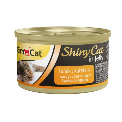 Вологий корм для кішок Gimpet ShinyCat з тунцем та куркою 70 г