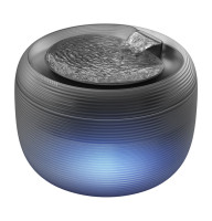 Фонтан-поилка для собак и кошек автоматический Collar WAUDOG с подсветкой, 2,5 л (Серая)