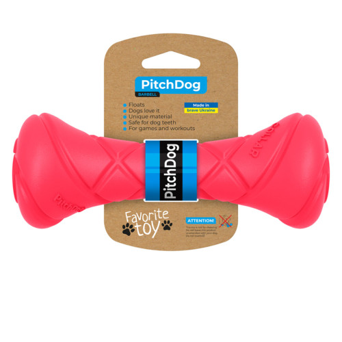 Игровая гантель для апартовки PitchDog, 19 см, розовая