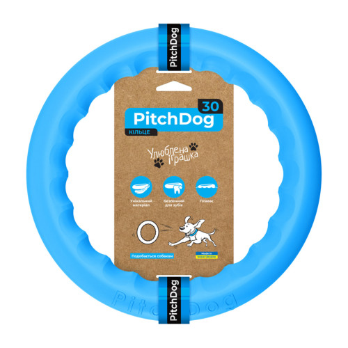 Кільце для апортування PitchDog 30, 28 см, блакитне