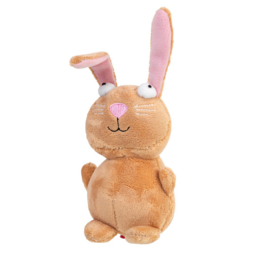 Іграшка для собак Кролик з пискавкою GiGwi Plush, плюш, 16 см