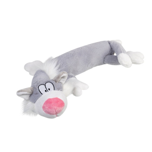 Іграшка для собак Кіт з пищалкою/тканина GiGwi Plush, плюш, штучне хутро, 63 см