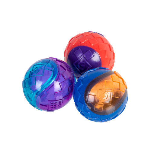 Игрушка для собак Три мяча с пищалкой GiGwi Ball,3х5 см