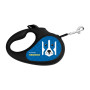Поводок-рулетка для собак WAUDOG R-leash, рисунок "Патрон", XS, до 12 кг, 3 м, светоотражающая лента
