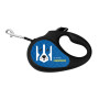 Поводок-рулетка для собак WAUDOG R-leash, рисунок "Патрон", XS, до 12 кг, 3 м, светоотражающая лента