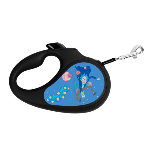 Повідець-рулетка для собак WAUDOG R-leash, малюнок "Рік та Морті 3", L, до 50 кг, 5 м, світловідбиваюча стрічка 