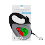 Поводок-рулетка для собак WAUDOG R-leash, рисунок "Калина", L, до 50 кг, 5 м, светоотражающая лента 