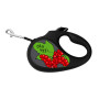 Поводок-рулетка для собак WAUDOG R-leash, рисунок "Калина", L, до 50 кг, 5 м, светоотражающая лента 