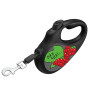 Поводок-рулетка для собак WAUDOG R-leash, рисунок "Калина", XS, до 12 кг, 3 м, светоотражающая лента