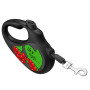 Поводок-рулетка для собак WAUDOG R-leash, рисунок "Калина", XS, до 12 кг, 3 м, светоотражающая лента