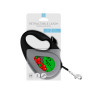 Повідець-рулетка для собак WAUDOG R-leash, малюнок "Калина", M, до 25 кг, 5 м, світловідбиваюча стрічка 