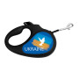 Поводок-рулетка для собак WAUDOG R-leash, рисунок "Флаг", XS, до 12 кг, 3 м, светоотражающая лента
