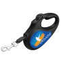 Поводок-рулетка для собак WAUDOG R-leash, рисунок "Флаг", XS, до 12 кг, 3 м, светоотражающая лента