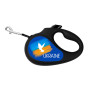Поводок-рулетка для собак WAUDOG R-leash, рисунок "Флаг", XS, до 12 кг, 3 м, светоотражающая лента