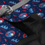 Шлея для собак мягкая WAUDOG Clothes c QR паспортом, рисунок "Бэтмен красно-голубой", XS4,В 36-39 см, С 26-28 см