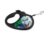 Поводок-рулетка для собак WAUDOG R-leash, рисунок "Джокер Зеленый", L, до 50 кг, 5 м, светоотражающая лента черный