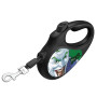 Поводок-рулетка для собак WAUDOG R-leash, рисунок "Джокер Зеленый", L, до 50 кг, 5 м, светоотражающая лента черный