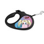 Поводок-рулетка для собак WAUDOG R-leash, рисунок "Харли Квинн", XS, до 12 кг, 3 м, светоотражающая лента черный
