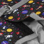 Шлея для собак мягкая WAUDOG Clothes c QR паспортом, рисунок "NASA", XS2, В 28-31 см, С 20-22 см
