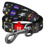 Поводок для собак нейлоновый WAUDOG Nylon, рисунок "NASA", регулируемый, Ш 20 мм, Дл 152-183 см