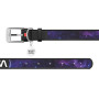 Нашийник для собак шкіряний WAUDOG Design з QR паспортом, малюнок "NASA21", L, Ш 25 мм, Д 38-49 см чорний
