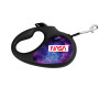 Поводок-рулетка для собак WAUDOG R-leash, рисунок "NASA21", XS, до 12 кг, 3 м, светоотражающая лента черный