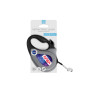 Поводок-рулетка для собак WAUDOG R-leash, рисунок "NASA21", XS, до 12 кг, 3 м, светоотражающая лента черный