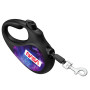 Поводок-рулетка для собак WAUDOG R-leash, рисунок "NASA21", XS, до 12 кг, 3 м, светоотражающая лента черный