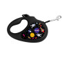 Поводок-рулетка для собак WAUDOG R-leash, рисунок "NASA", XS, до 12 кг, 3 м, светоотражающая лента черный