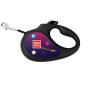 Поводок-рулетка для собак WAUDOG R-leash, рисунок "Космос. Ракетостроение", светоотражающая лента, M, до 25 кг, 5 м черный