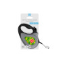 Поводок-рулетка для собак WAUDOG R-leash, рисунок "Авокадо", XS, до 12 кг, 3 м, светоотражающая лента
