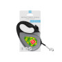 Поводок-рулетка для собак WAUDOG R-leash, рисунок "Авокадо", S, до 15 кг, 5 м, светоотражающая лента