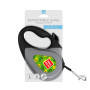Поводок-рулетка для собак WAUDOG R-leash, рисунок "Авокадо", L, до 50 кг, 5 м, светоотражающая лента черный