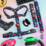 Поводок для собак нейлоновый WAUDOG Nylon, рисунок "Бесконечные миры", М, Ш 20 мм, Дл 122 см