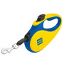 Поводок-рулетка для собак WAUDOG R-leash, рисунок "Colors of freedom", M, до 25 кг, 5 м, светоотражающая лента
