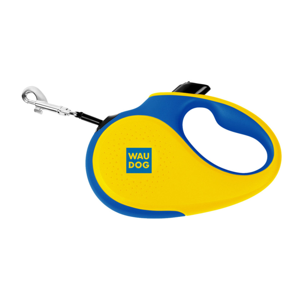 Поводок-рулетка для собак WAUDOG R-leash, рисунок "Colors of freedom", L, до 50 кг, 5 м, светоотражающая лента