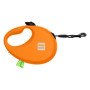 Поводок-рулетка для собак WAUDOG R-leash с контейнером для пакетов, светоотражающая лента, L, до 40 кг, 5 м, оранжевая