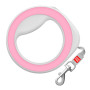Поводок-рулетка для собак WAUDOG R-leash, круглая, XS-M, до 40 кг, 2,9 м, светоотражающая лента розовый