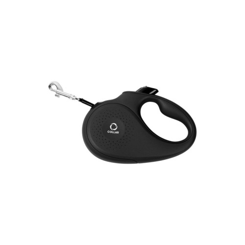 Поводок-рулетка CoLLaR для собак, размер XS, 12 кг, 3 м, светоотражающая лента, черный