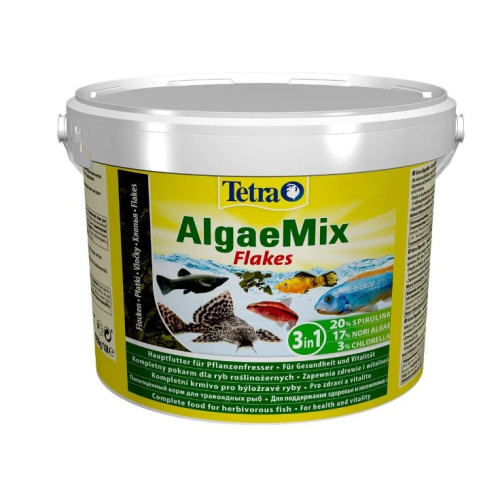 Корм для всех видов травоядных рыбок Tetra Algae Mix Хлопья, 10 л