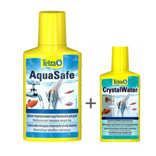 Набор Tetra Aqua Safe 250 мл + Aqua Crystal Water 100 мл для аквариума