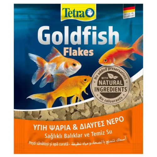 Корм для акваріумних золотих рибок Tetra Goldfish Flakes у пластівцях 12 г